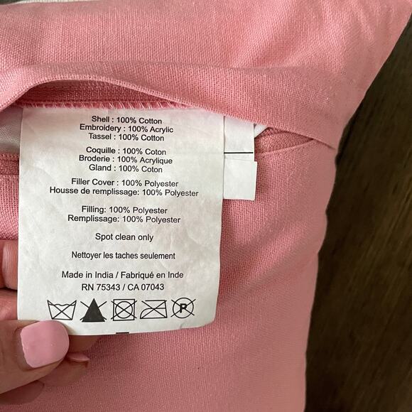 Cupcakes & Cashmere HALLOWEEN GHOST Pillow 14x24 Embroidered Pastel NEW - Picture 14 of 15